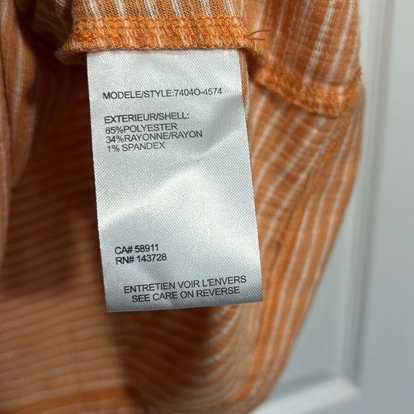 Tribal Jeans women’s top mango and white striped - Size XL NWT - Picture 6 of 7